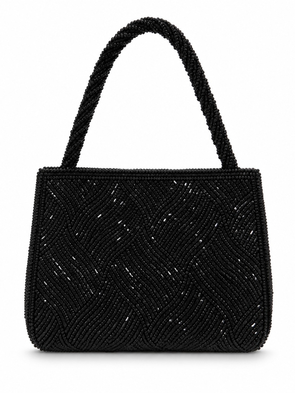 Cache Black Beaded Shoulder Bag